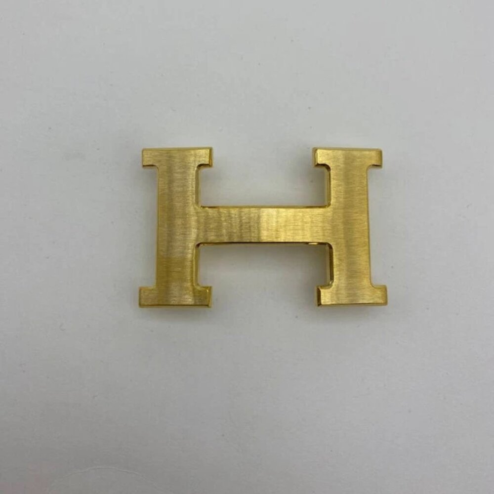 38mm H Herme Belt Buckle Gold Brushed Constance
